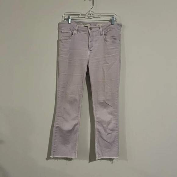 Pilcro by Anthropology Women Size 30 Bootcut Raw Hem Lavender High Rise Pants - Picture 3 of 12